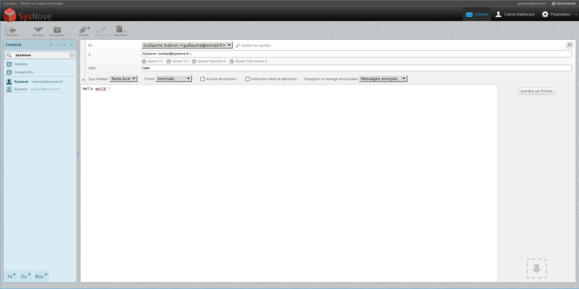 SNMail New Message